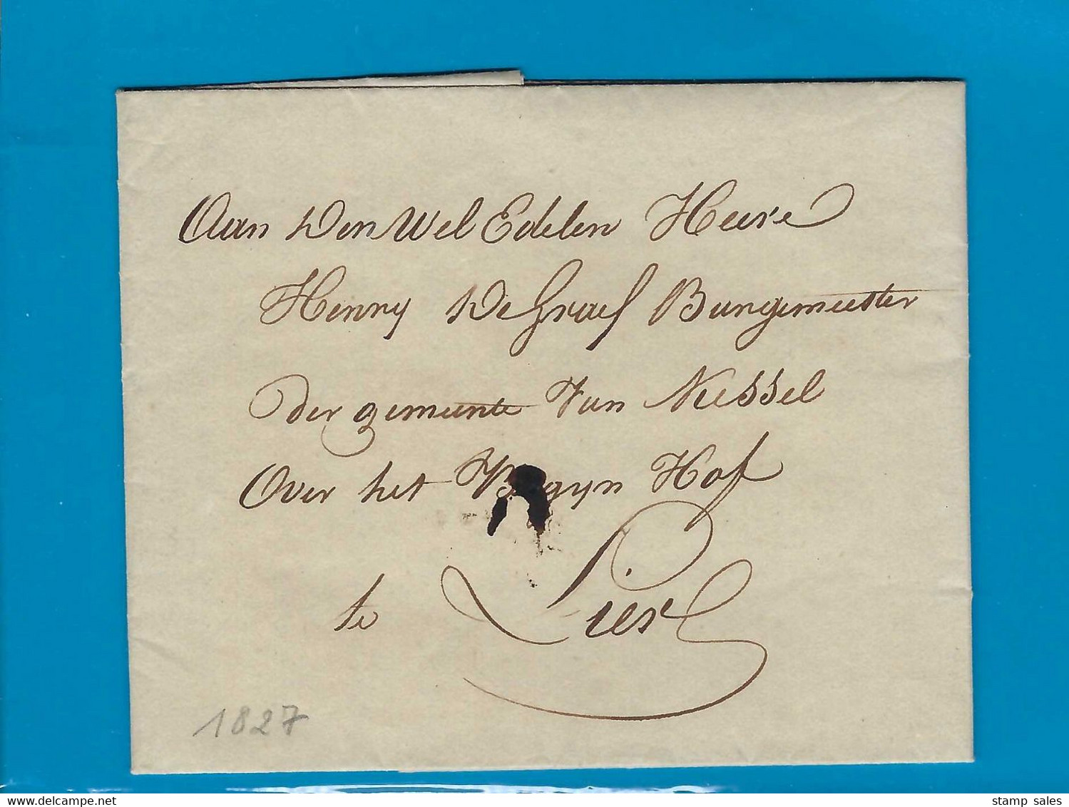 België Voorloper Met Inhoud Vanuit Antwerpen Naar Lier 04/01/1827 UNG - 1815-1830 (Periodo Holandes)