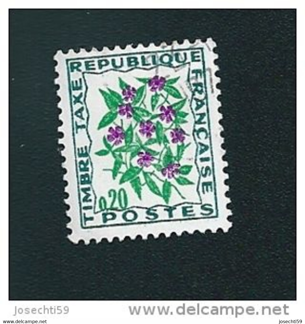 N° 98 Timbre Taxe  Pervenche 20c 1964 1971  France Oblitéré - 1960-.... Oblitérés