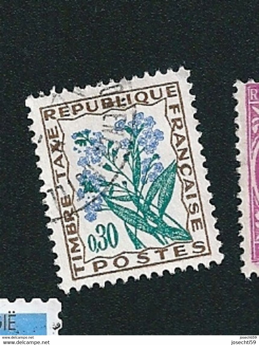 N° 99  Timbre Taxe  Myosotis 30c 1964 1971 France Oblitéré - 1960-.... Used