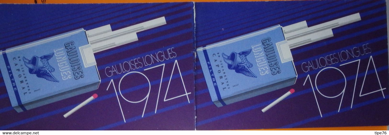 Petit Calendrier Poche 1974 Tabac Cigarette Gauloises Longues - Small : 1971-80