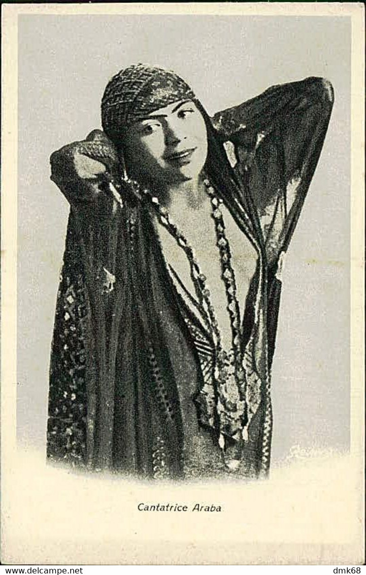 LIBYA / LIBIA - CANTATRICE ARABA / ARAB SINGER - HALF NAKED / NU -  EDIZ. SION LEGHZIEL 1920s (11234) - Libia