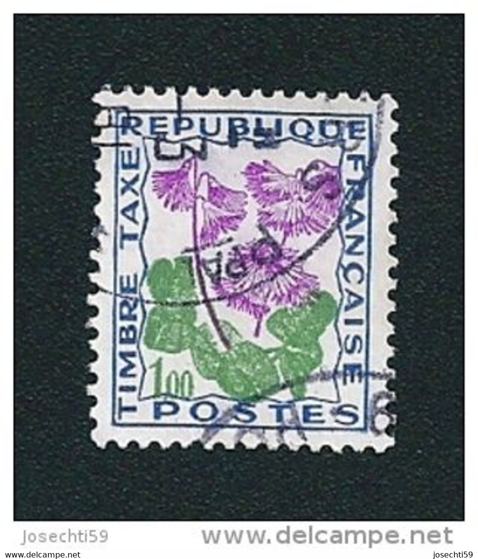 N° 102  Timbre Taxe  Soldanelle Des Alpes 1f 1964 1971 France Oblitéré - 1960-.... Used