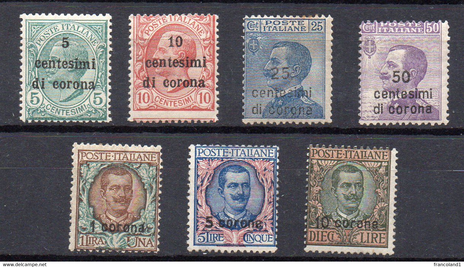 1921 Dalmazia N. 2 - 8 Serie Completa Nuovi MLH* - Dalmatië