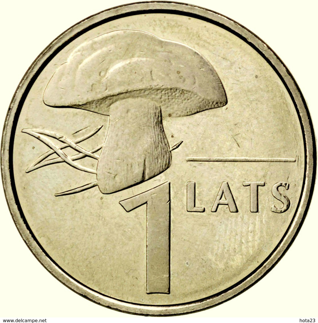 Latvia 1 Lats 2004 Mushroom Pilz KM 67 UNC FROM MINT ROLL - Latvia