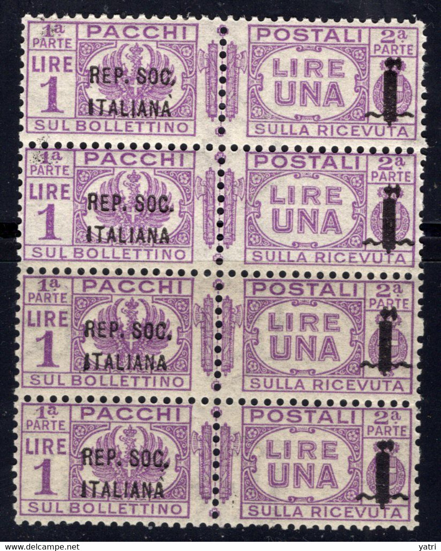 Repubblica Sociale (1944) - Pacchi Postali, 1 Lira ** - Postal Parcels