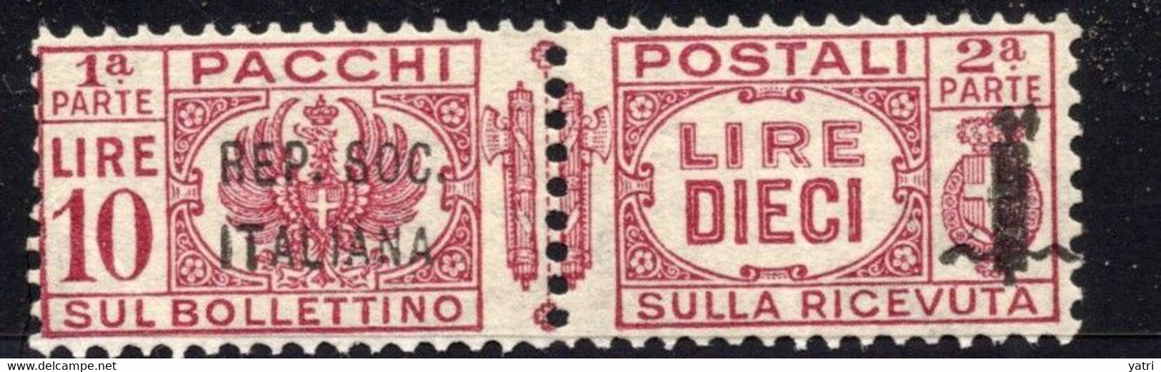 Repubblica Sociale (1944) - Pacchi Postali, 10 Lire ** - Postpaketten