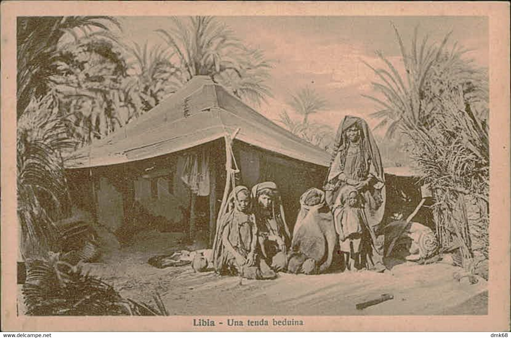 LIBYA / LIBIA -  UNA TENDA BEDUINA - EDIZIONE AULA E BRAGONI - 1930s (11243) - Libia