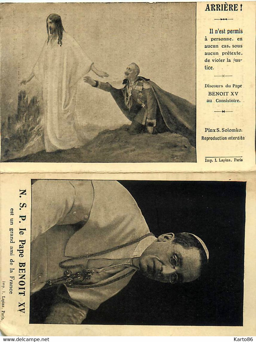 S. SOLOMKO * Doc Double Illustrateur Russia Russe Russie * N.S.P. Le Pape BENOIT XV - Solomko, S.