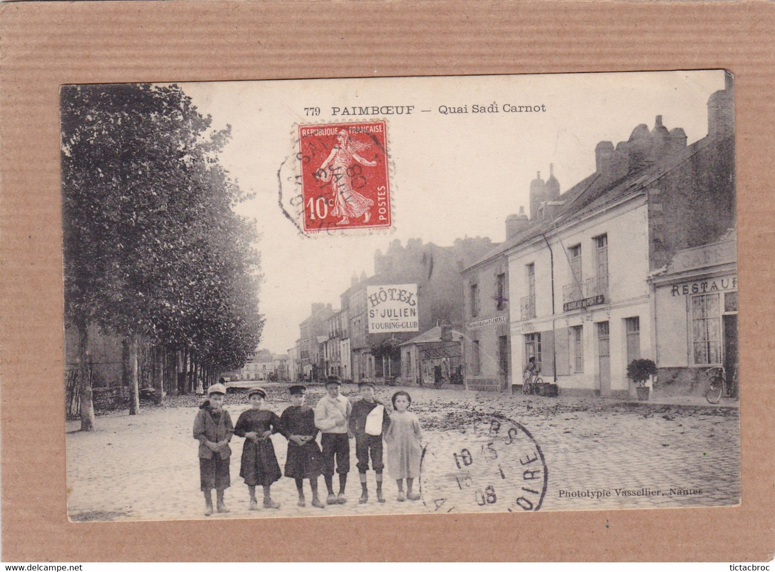 CPA 44 Paimboeuf Quai Sadi Carnot Animée Enfants - Paimboeuf