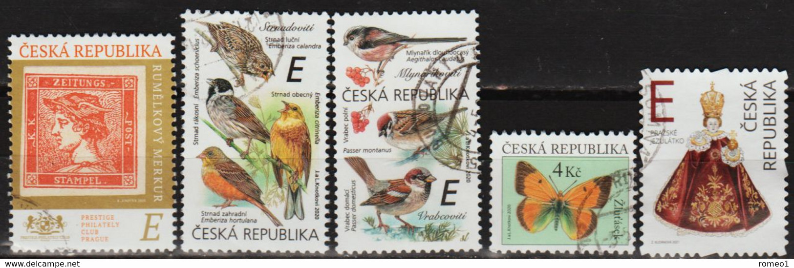 2020/21: Tschechische Rep. Mi.Nr. 1081, 1082, 1088, 1094 + 1146 Gest. / Rép. Tchèque Y&T No. ? Obl. (d300) - Used Stamps