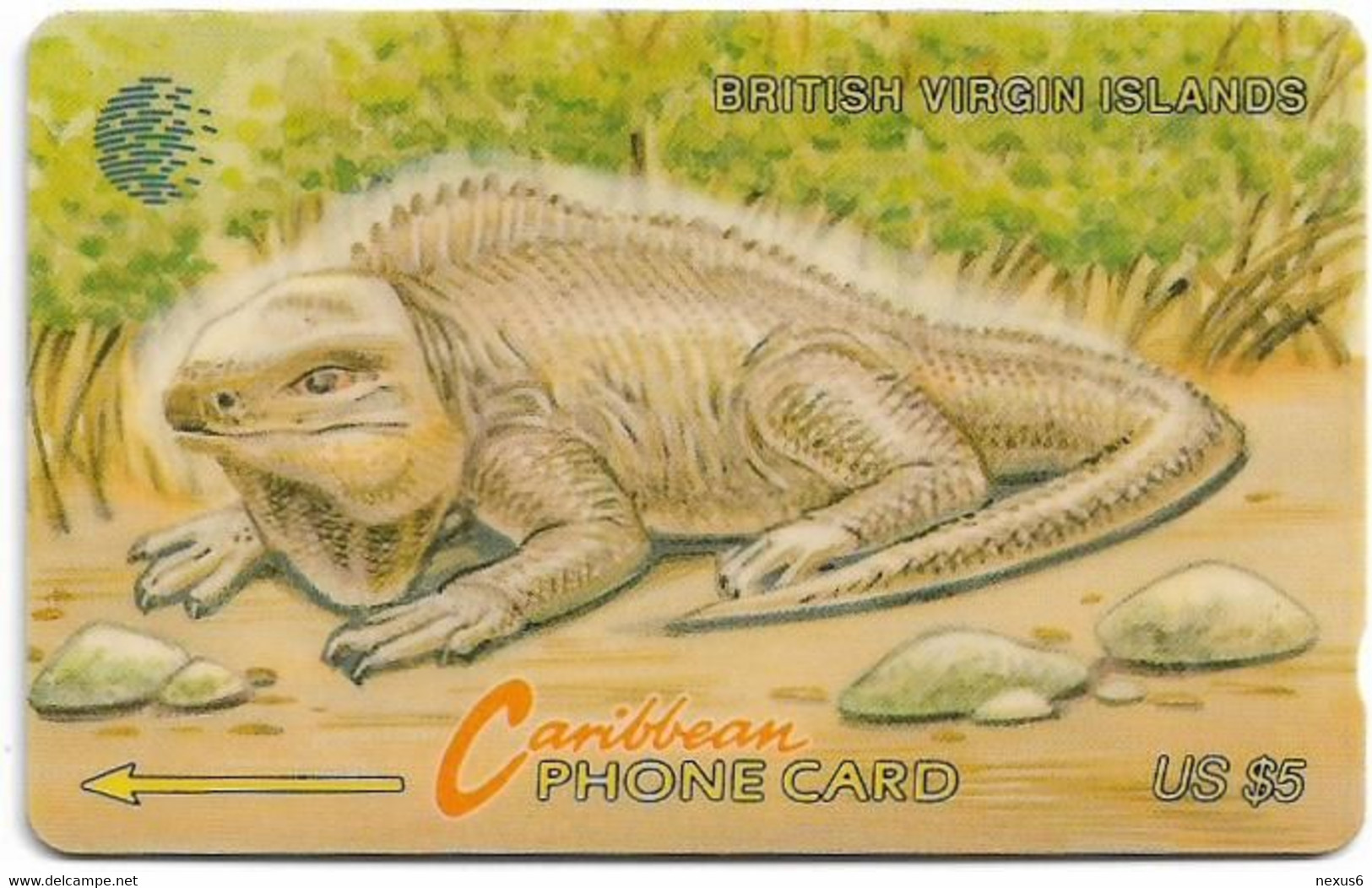 British Virgin Islands - C&W (GPT) - Iguana - 19CBVA - 1994, 30.000ex, Used - Virgin Islands