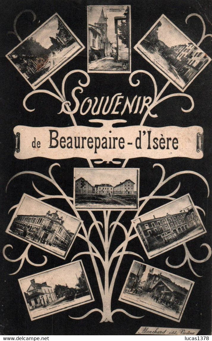 38 / SOUVENIR DE BEAUREPAIRE D ISERE / PAS COURANTE / MULTIVUES - Beaurepaire