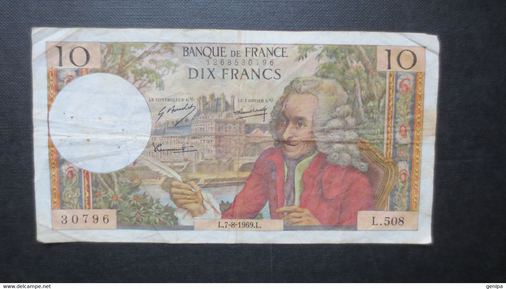 BILLET 10 FRANCS VOLTAIRE 1969 - 10 F 1963-1973 ''Voltaire''