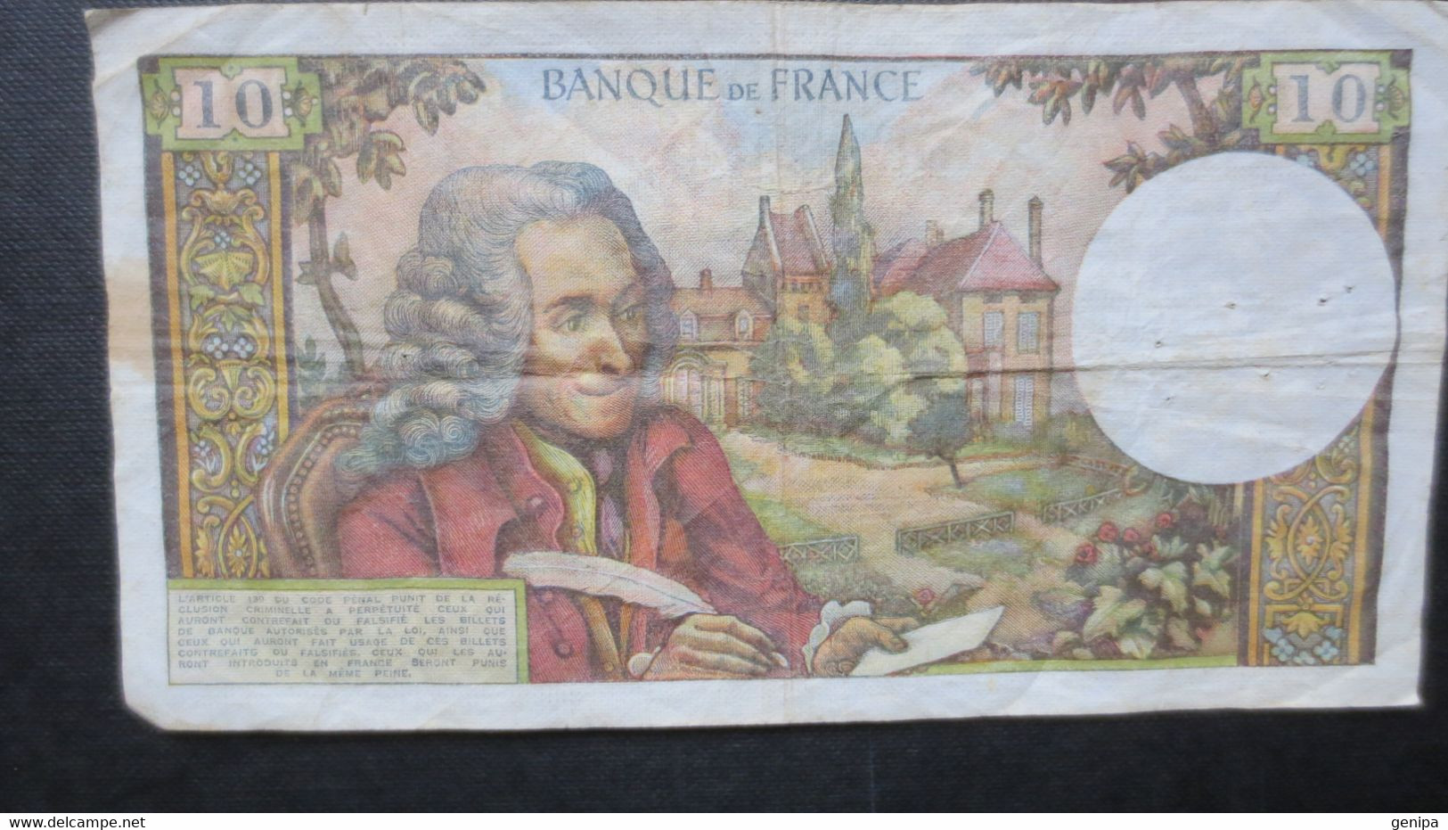 BILLET 10 FRANCS VOLTAIRE 1969 - 10 F 1963-1973 ''Voltaire''