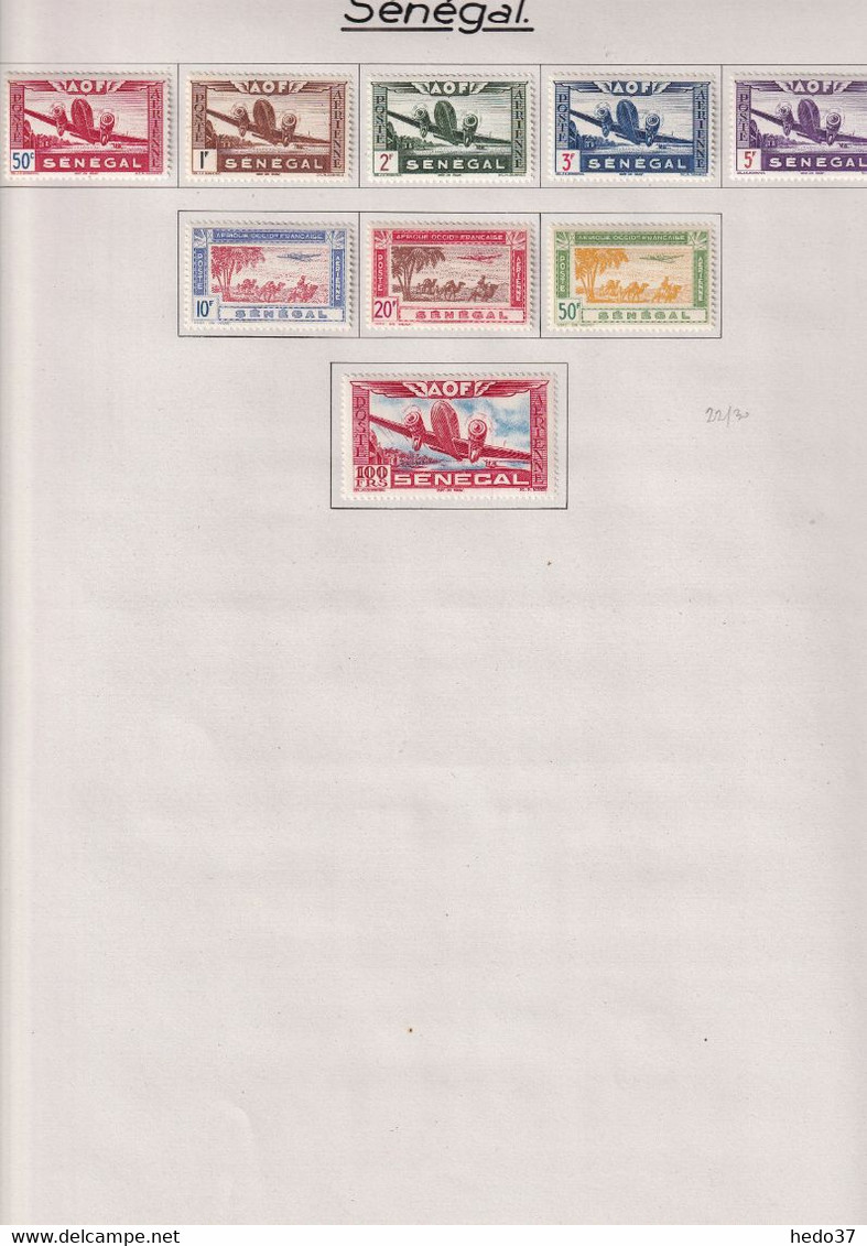 Sénégal - Collection Vendue Page Par Page - Timbres Neufs * Avec Charnière - TB - Luchtpost