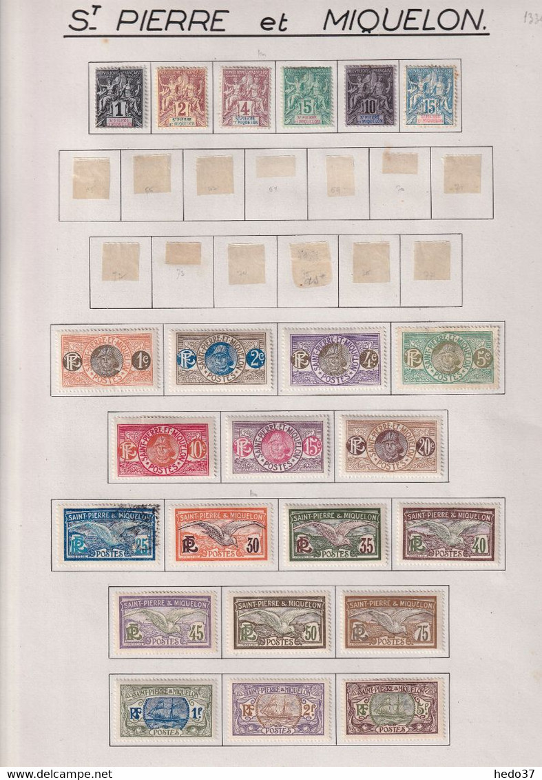 St Pierre Et Miquelon - Collection Vendue Page Par Page - Timbres Neufs * Avec Charnière - TB - Collections, Lots & Séries