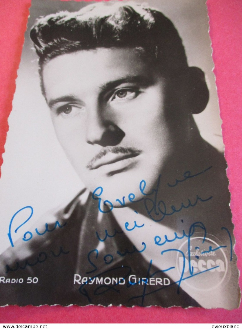 Portrait D'Artiste/Raymond GIRERD/Musicien-Chanteur/Studio Radio 50 / Vers 1950                      PA271 - Signed Photographs