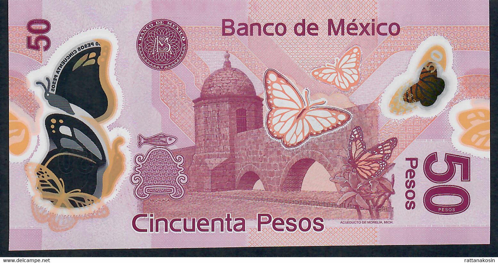 MEXICO P123Al 50 PESOS  10.6.2019 Serie AJ #D488... UNC. - Mexique