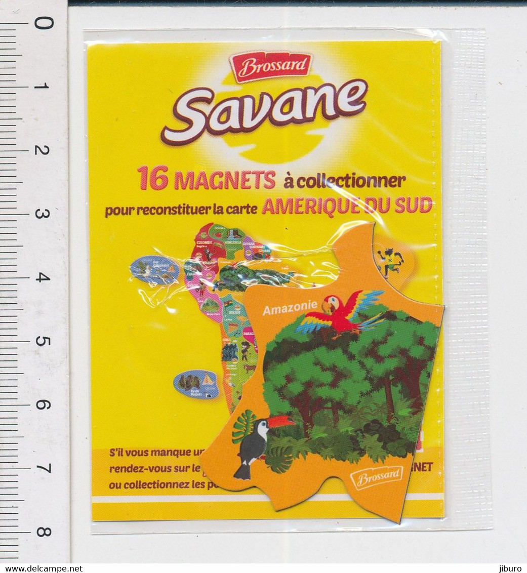 Magnet Publicité Brossard Savane / Amérique Du Sud Amazonie Perroquet Oiseau Toucan ??  IM39/14 - Magnets