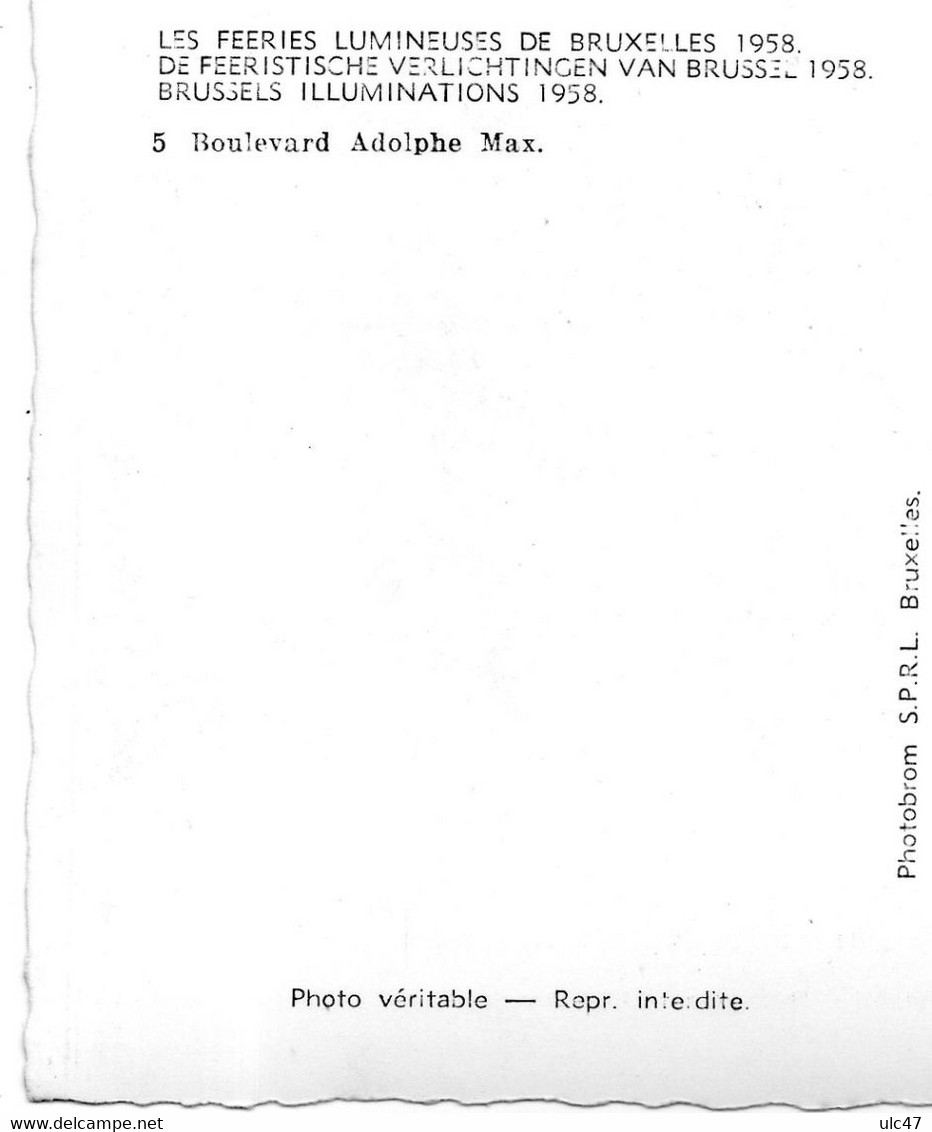 - BRUXELLES. - LES FEERIES LUMINEUSES DE BRUXELLES 1958. - 4 cartes scanées  -