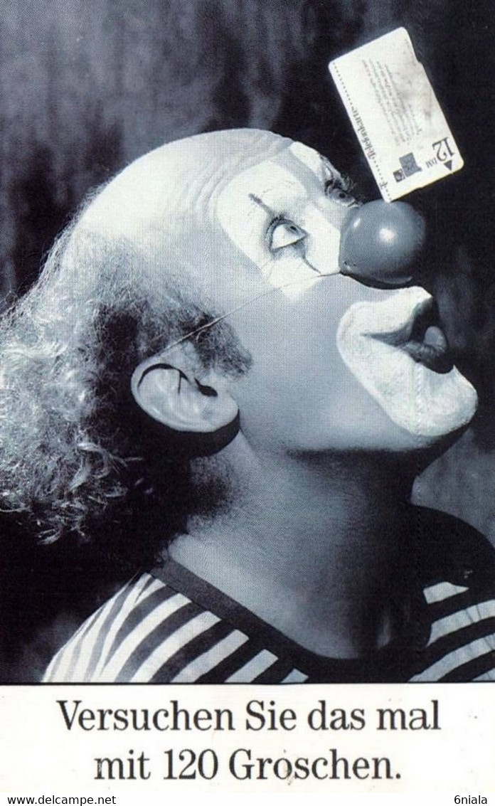 7589 Télécarte Collection  CLOWN Cirque Nez Rouge  ( Recto Verso)  Carte Téléphonique Allemagne - Personen