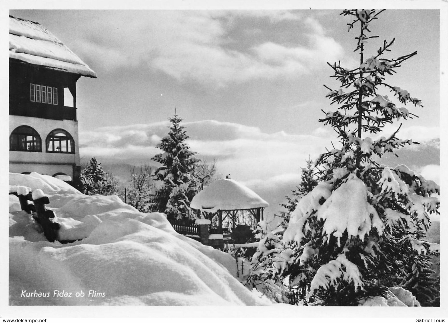 Flims Fidaz Kurhaus Im Winter (10 X 15 Cm) - Flims