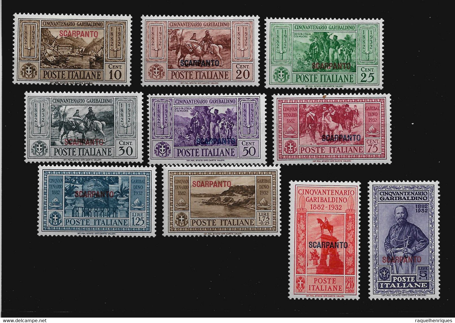 ITALY STAMP - Aegean Islands SCARPANTO - 1930 Italian Postage Stamps Overprinted MH (BA5#22) - Egeo (Scarpanto)