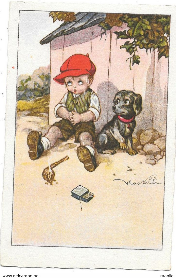 CASTELLI -  L'ENFANT QUI FUME A LA NAUSEE   - Années 1930 -  Editeur C.C.M.   N°2465  ITALY - Castelli