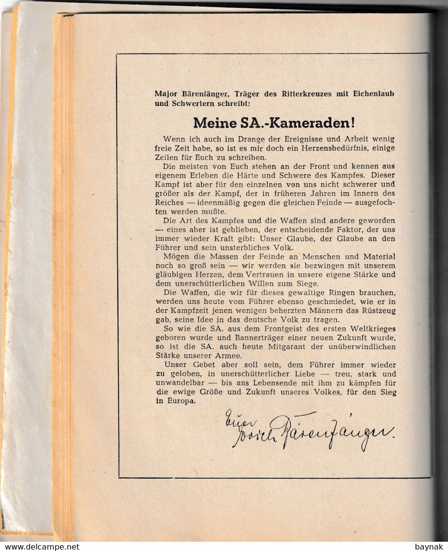 DEUTSCHE REICH -  WW2  --  BUCH: DER  SA - FUHRER  --  ZEITSCHRIFT DER SA - FUHRER DER  N S D A P  -  42 PAGES  --  1944