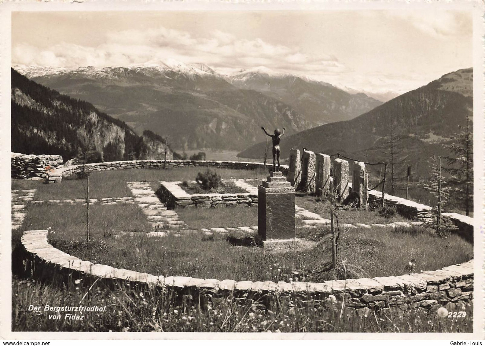 Flims  Bergsturzfriedhof Von Fidaz 1944 (10 X 15 Cm) - Flims