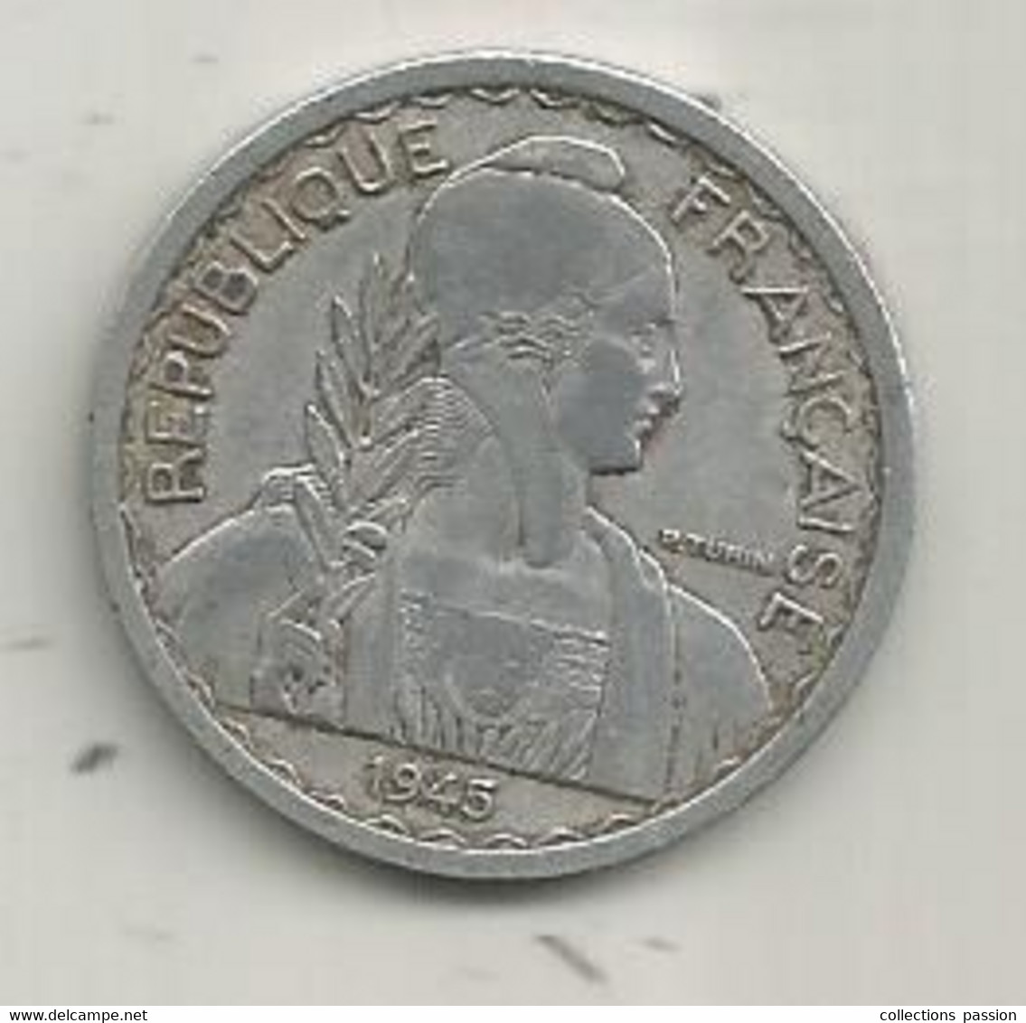 JC, MONNAIE, COLONIES, INDOCHINE FRANCAISE , 20 Centimes, 1945 , 2 Scans - Other & Unclassified