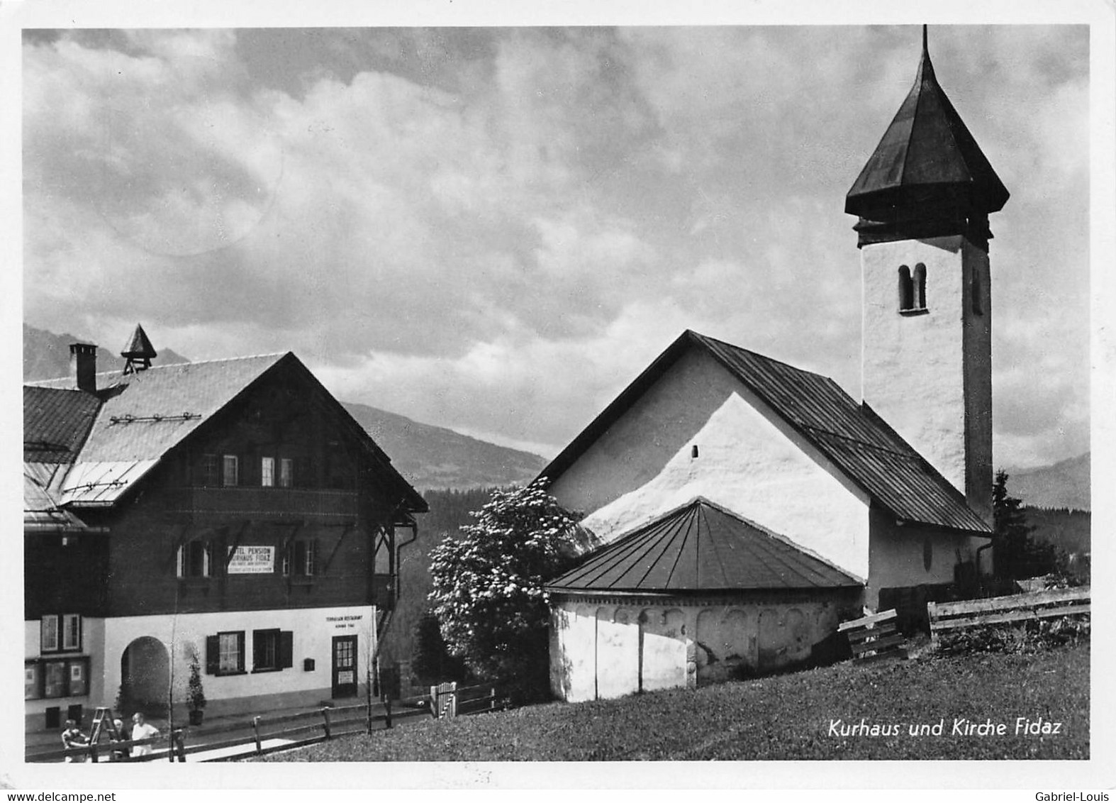 Flims  Kurhaus Und Kirche Fidaz(10 X 15 Cm) - Flims