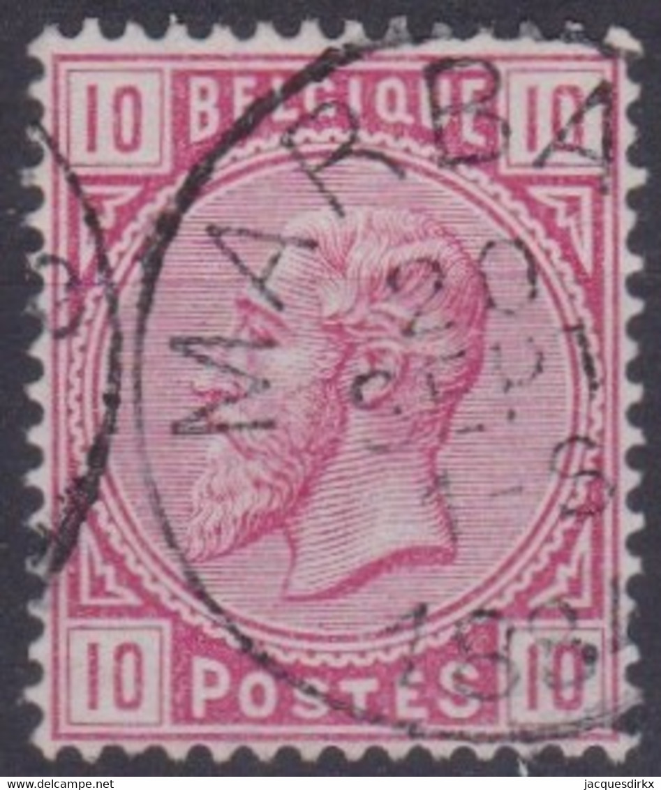 Belgie  .  OBP  .    38     .  Obl.   Marbais      .   O   .   Gebruikt   .   / .   Oblitéré - 1883 Leopoldo II
