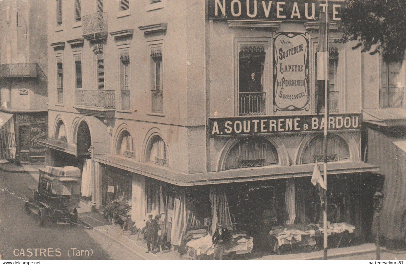 CPA (81) CASTRES Magasin "Grand Magasin De NOUVEAUTES" A. Souterene & Bardou (beau Plan) - Castres