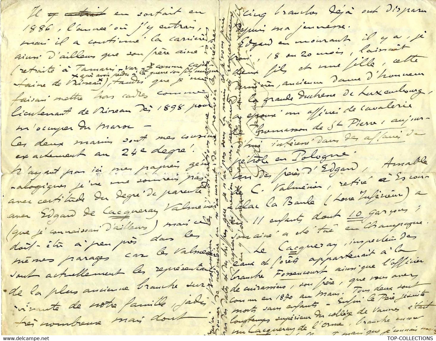 1923 ENTETE COMPAGNIE MAROCAINE  Partie Lettre Par Caqueray De Valolive Vice Président De Cette Cie   4 PAGES DE TEXTE - Autres & Non Classés