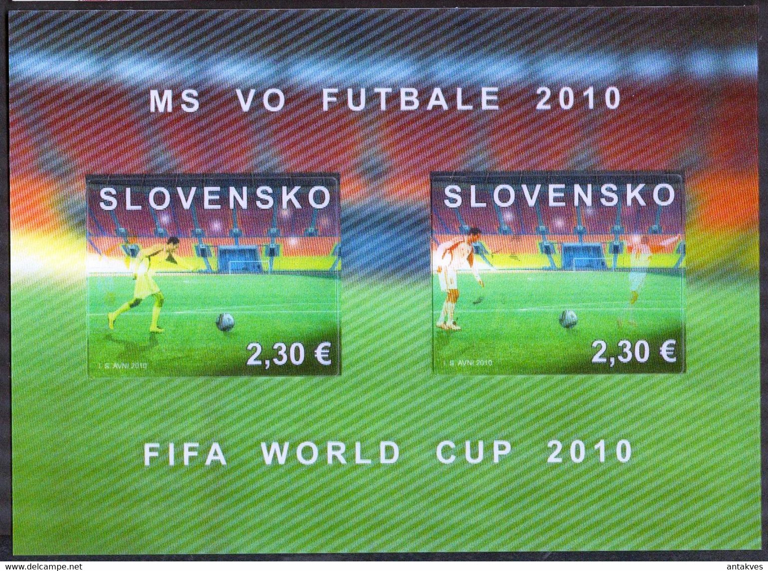 Slovakia 2010 Football Soccer World Cup South Africa S/S 3D MNH - 2010 – South Africa