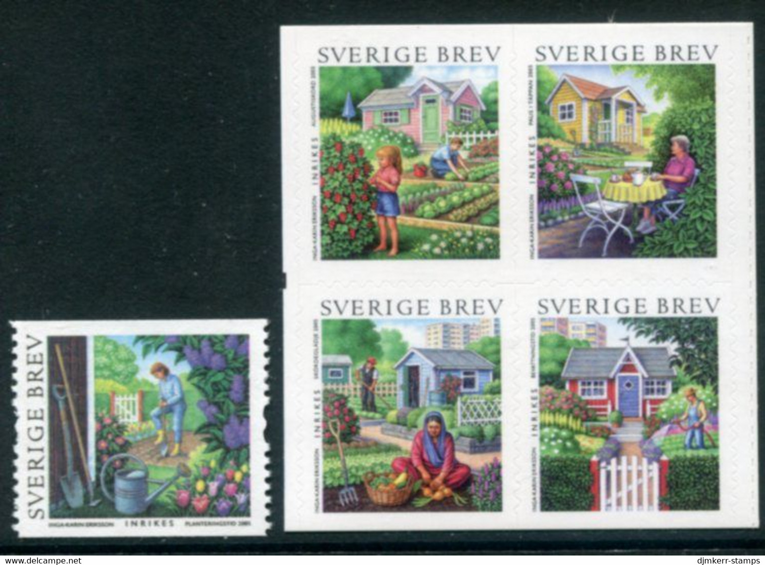 SWEDEN 2005 Summer: Allotments MNH / **...  Michel 2469-73 - Nuovi