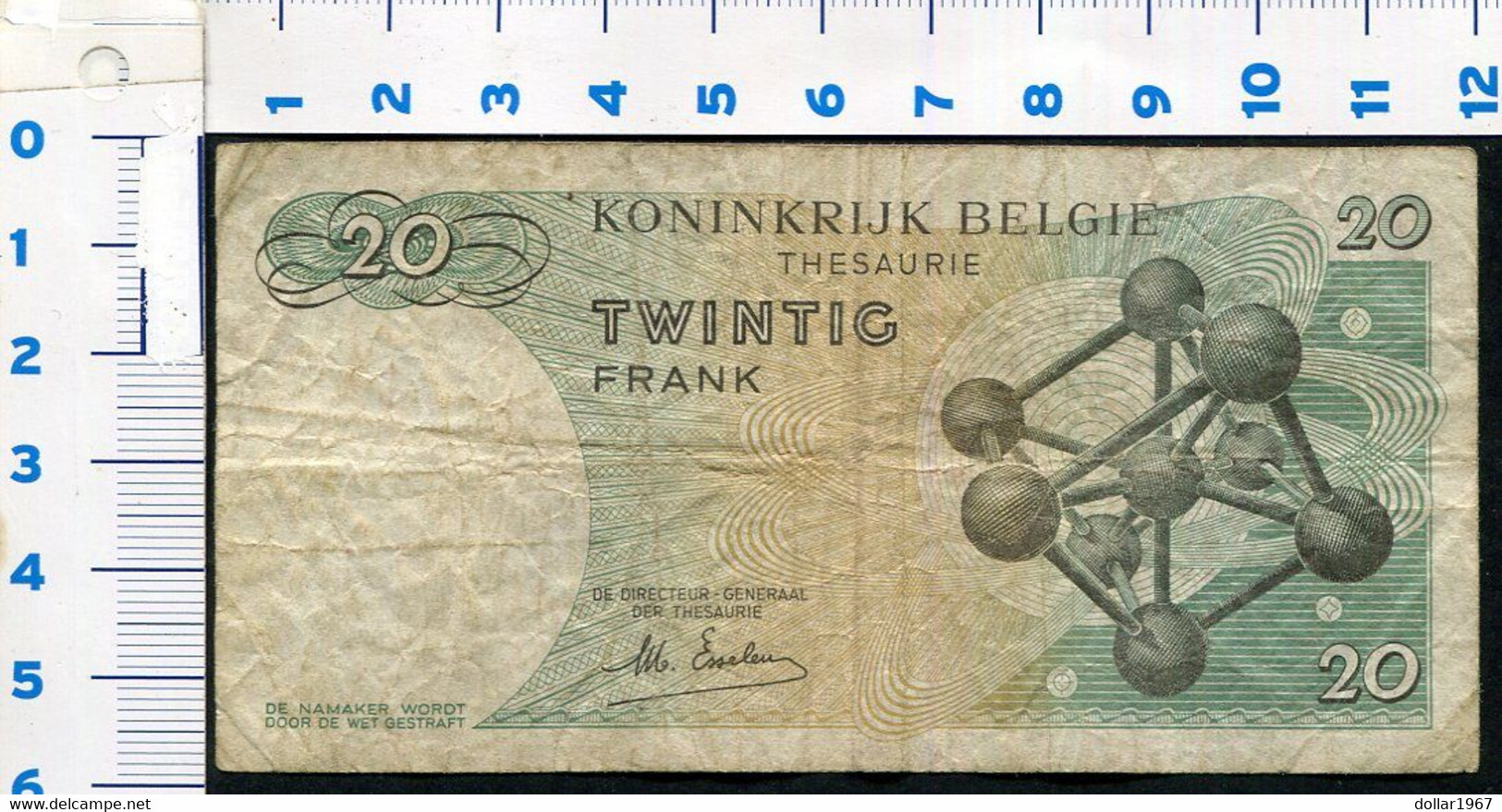 België Belgique Belgium 15 06 1964 -  20 Francs Atomium Baudouin.  3 J 8756184 - 20 Francs