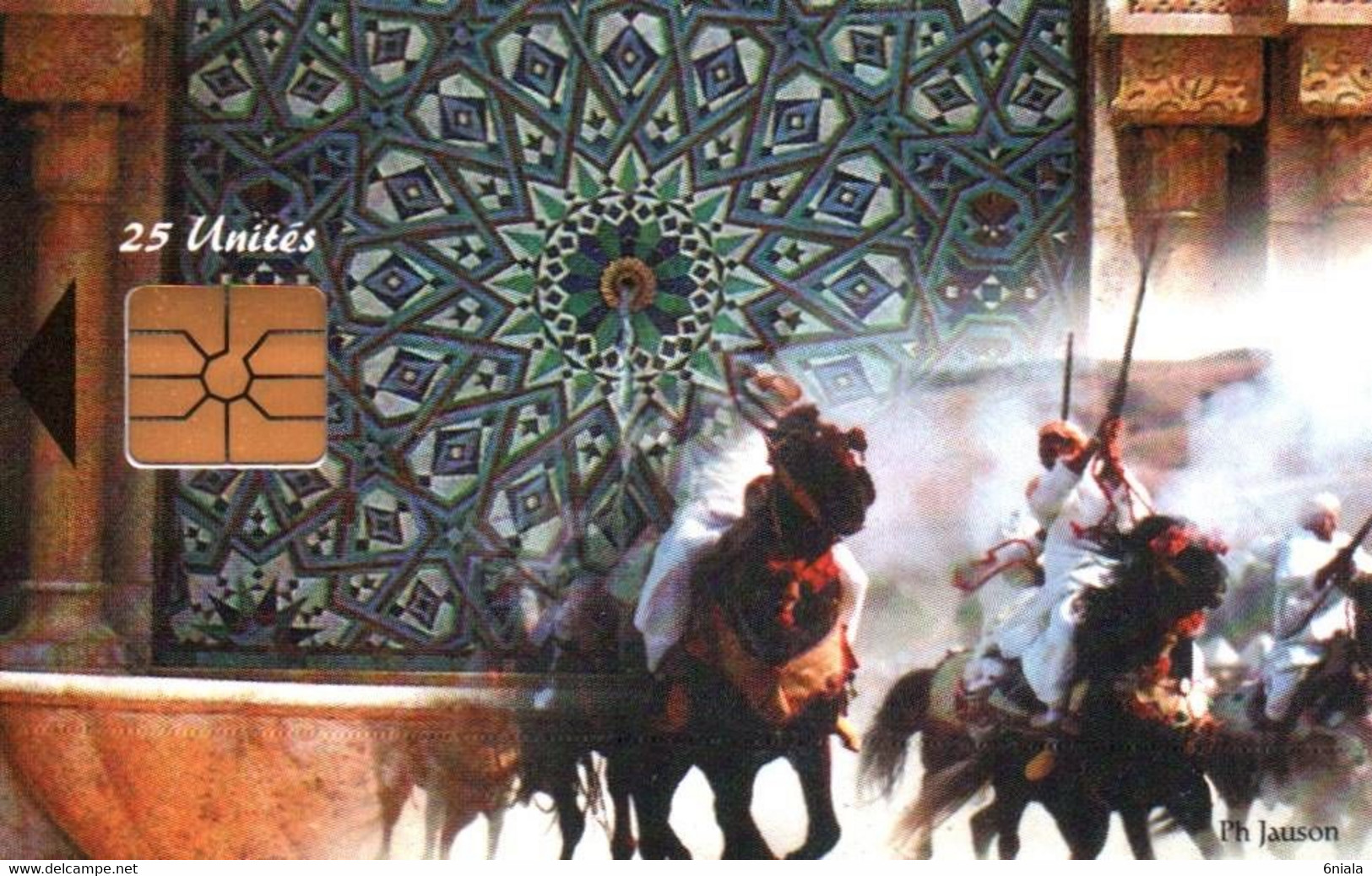 7592 Télécarte Collection AVE PHONE Opérateur Prive ( Chevaux Cavaliers )25 U  ( Recto Verso)  Carte Téléphonique MAROC - Morocco