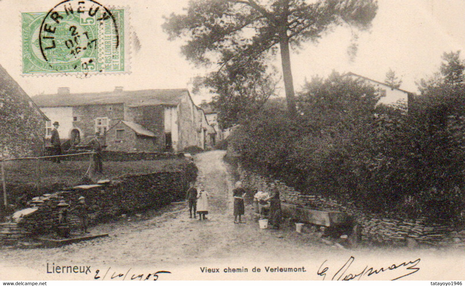 Lierneux  Vieux Chemin De Verleumont Animée Voyagé En 1905 - Hastière