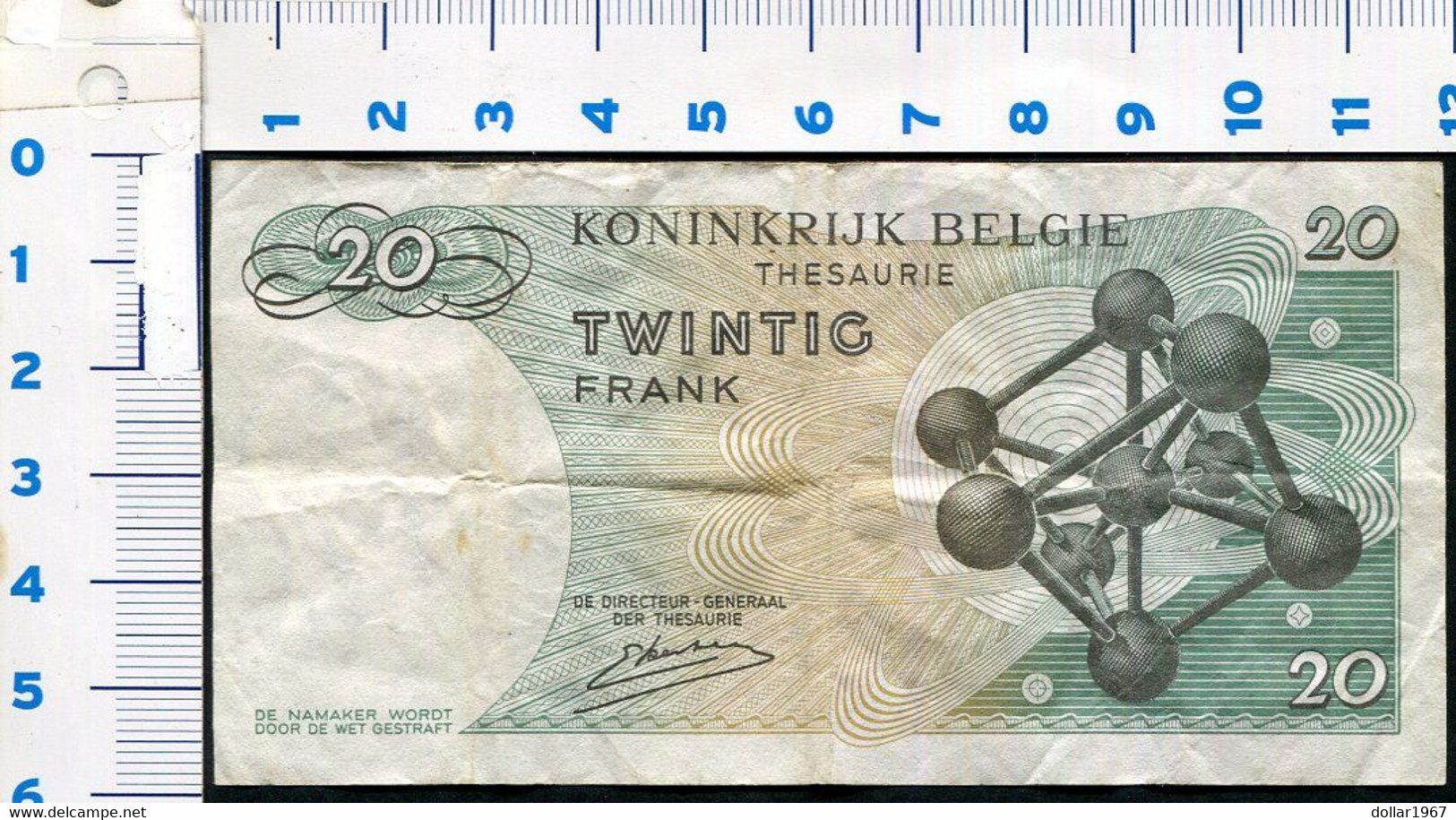 België Belgique Belgium 15 06 1964 -  20 Francs Atomium Baudouin.  3 P 8727637 - 20 Franchi