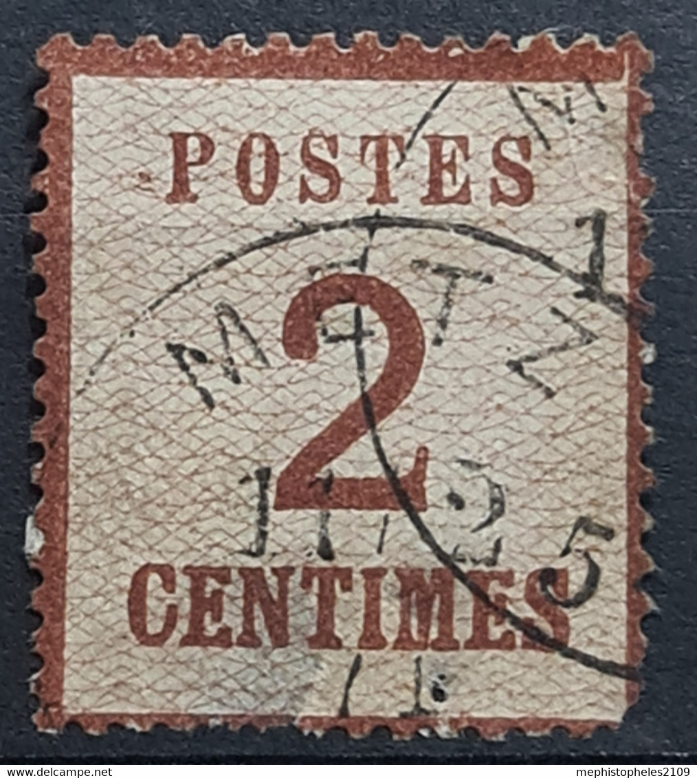 ALSACE-LORRAINE 1870 - Canceled - YT 2 - 2c - Altri & Non Classificati