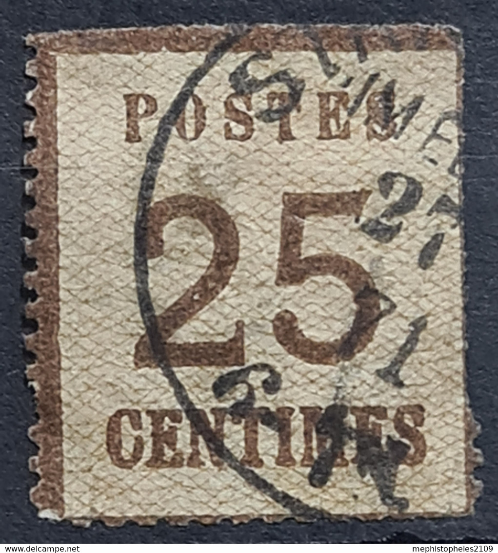 ALSACE-LORRAINE 1870 - Canceled - YT 7 - 25c - Other & Unclassified
