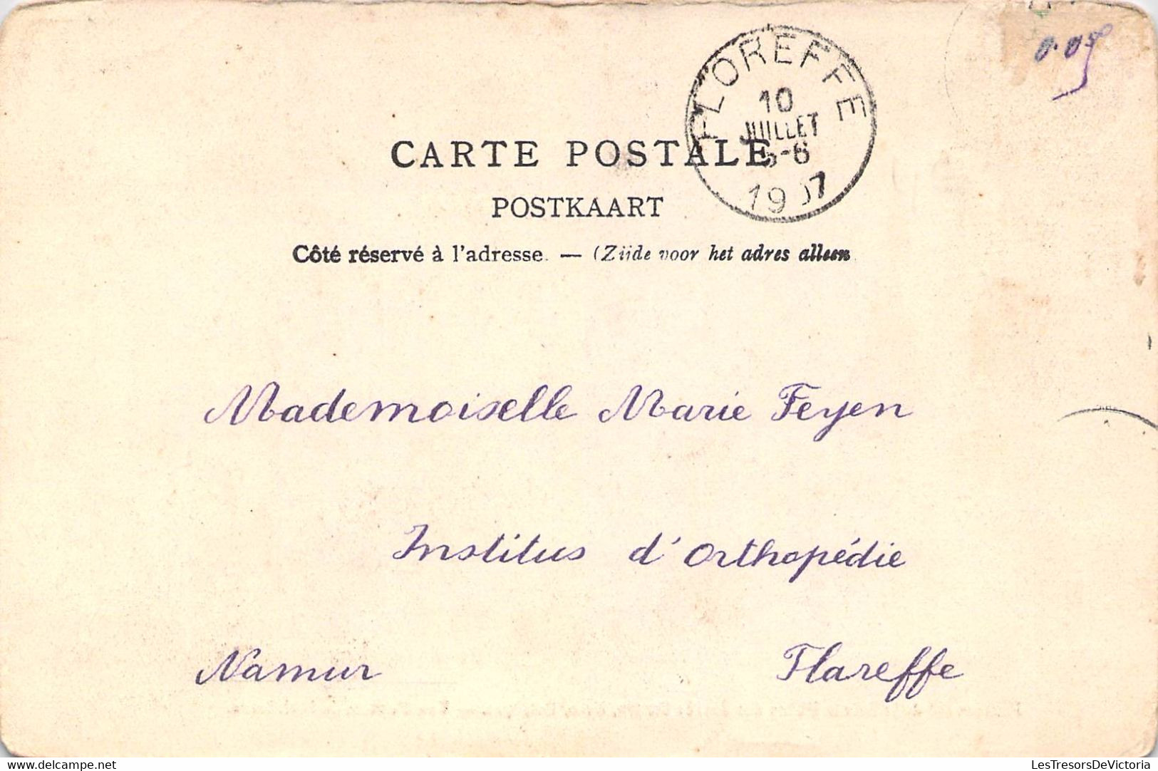 CPA Pensionnat De La Sainte Union Des Sacrés Coeurs - Kain - Belgique - Vue D'ensemble Intérieure - Floreffe 1907 - Tournai