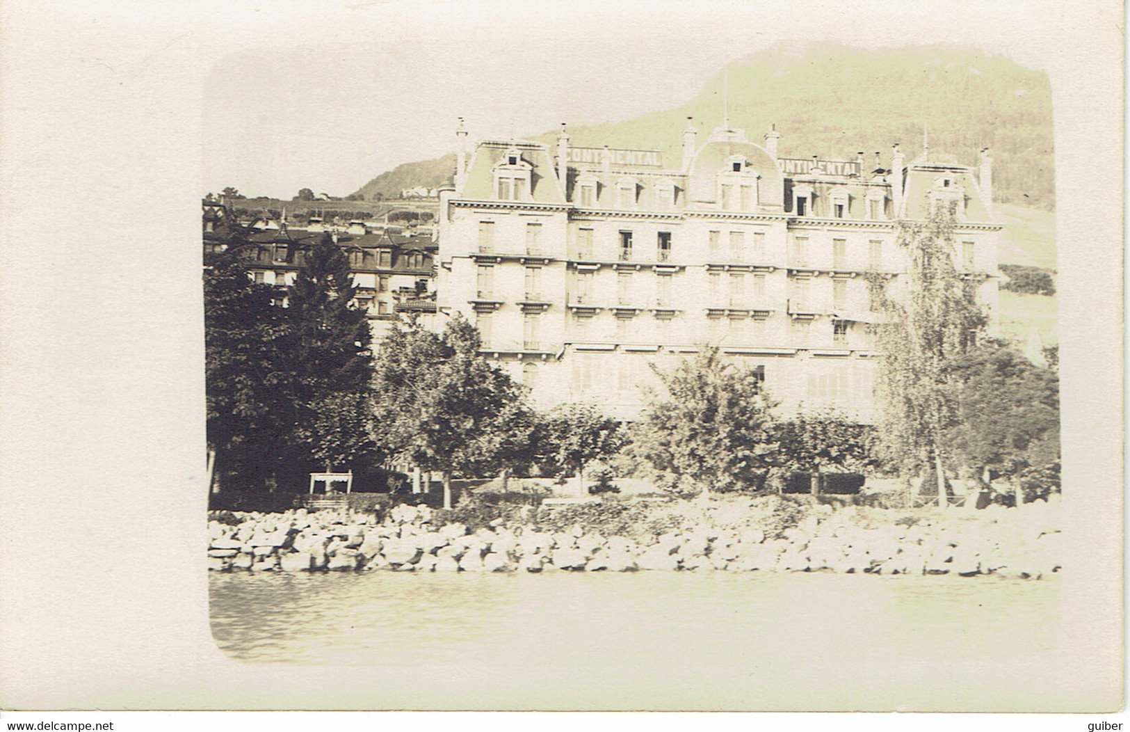 Montreux Hotel Continental Bords Du Lac Leman Carte Photo - Montreux