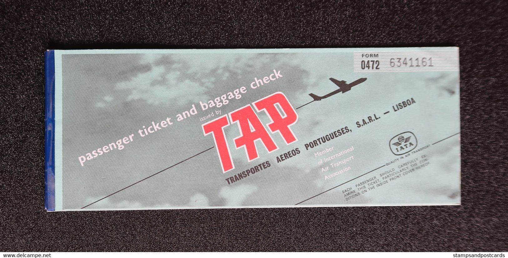 Billet D' Avion 1969 TAP Air Portugal Publicité Sacor Essence Pétrol Plane Ticket Pub Fuel Gasoline Petroleum - Europe