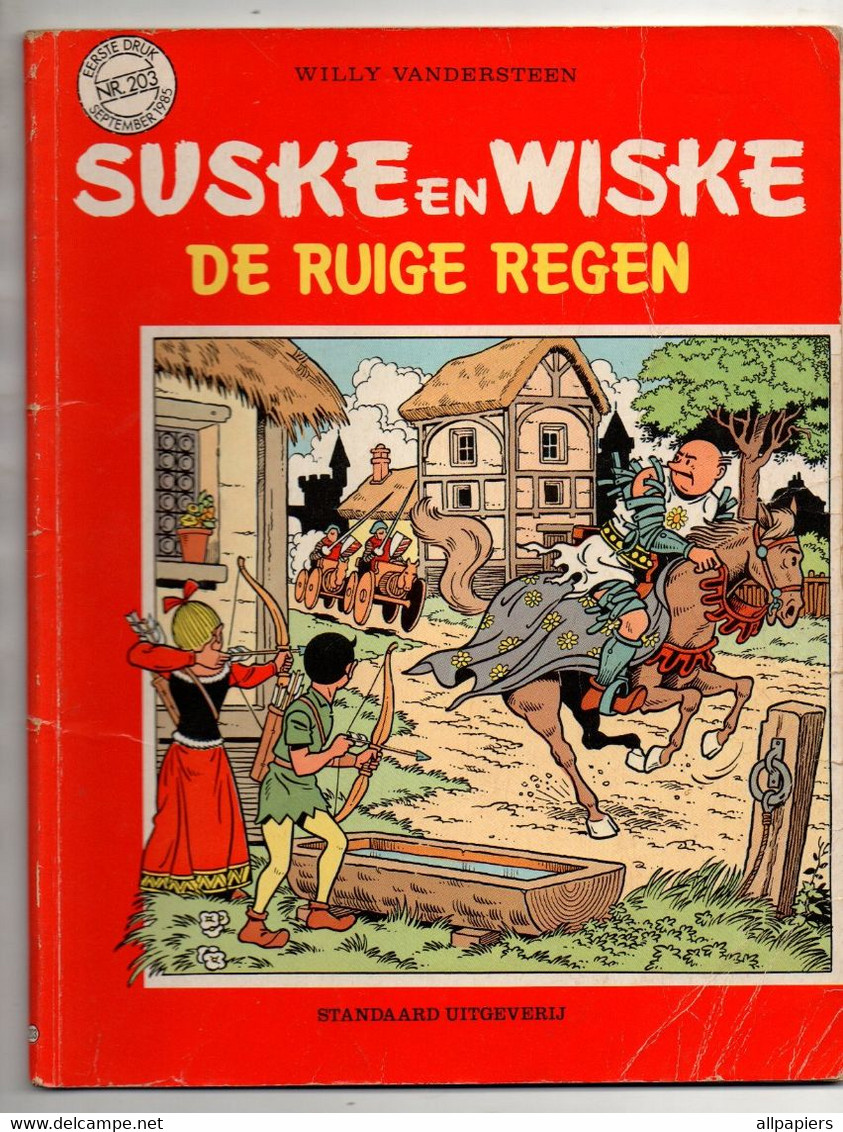 Suske En Wiske N°203 De Ruige Regen Par Vandersteen - Standaard Uitgeverij De 1985 - D/1985/0034/286 - 1/9/1985 - Suske & Wiske