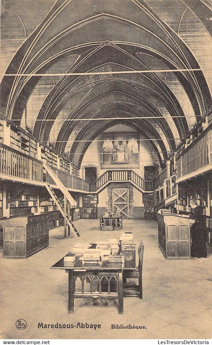 CPA Maredsous Abbaye - Bibliothèque - Anhée