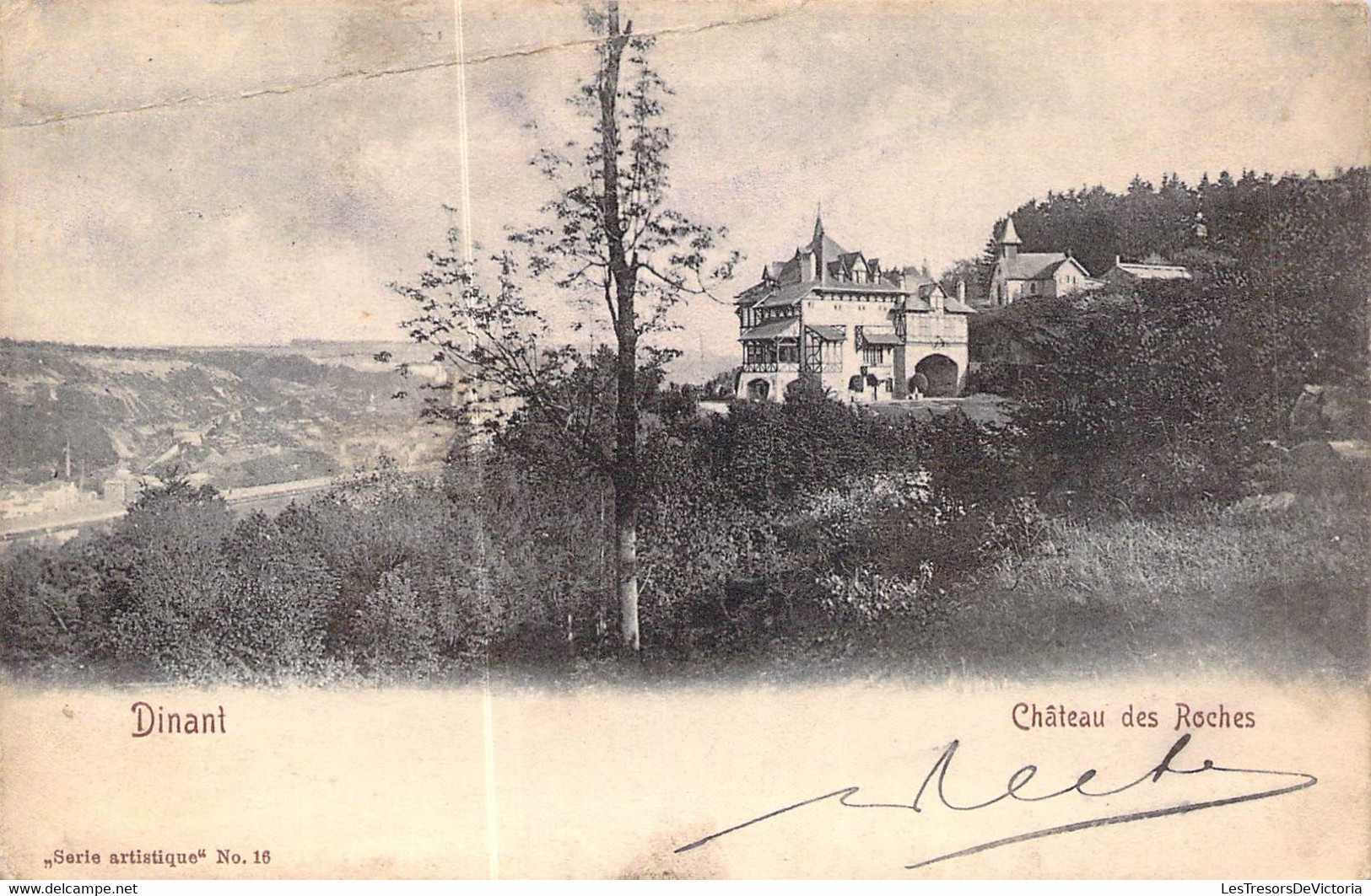 Cachet à étoile Anhée En 1904 Sur CPA Dinant - - Sellos Con Estrellas