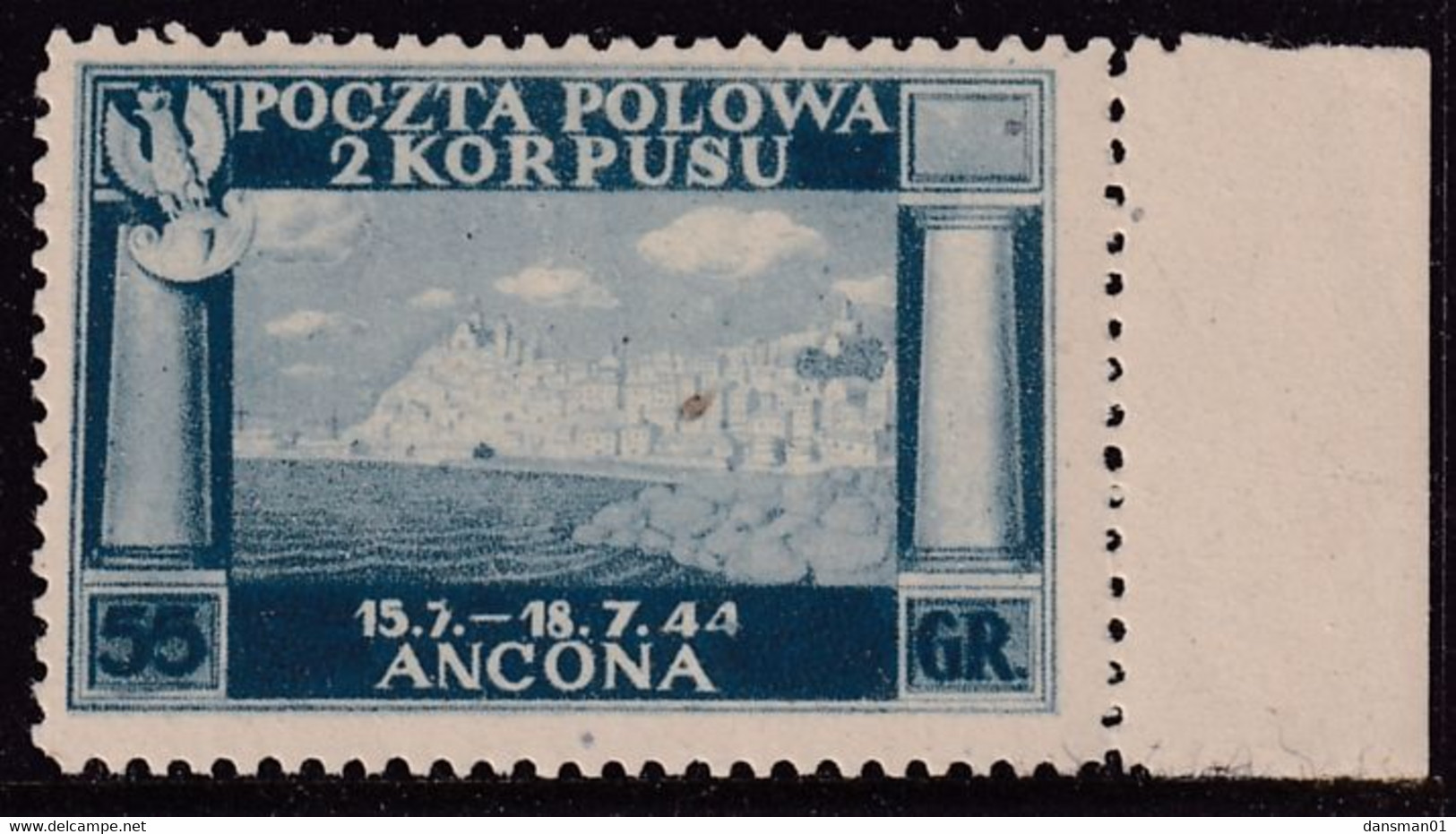 POLAND 1946 II POL CORPS Fi 2 Mint Never Hinged - Vignettes De La Libération